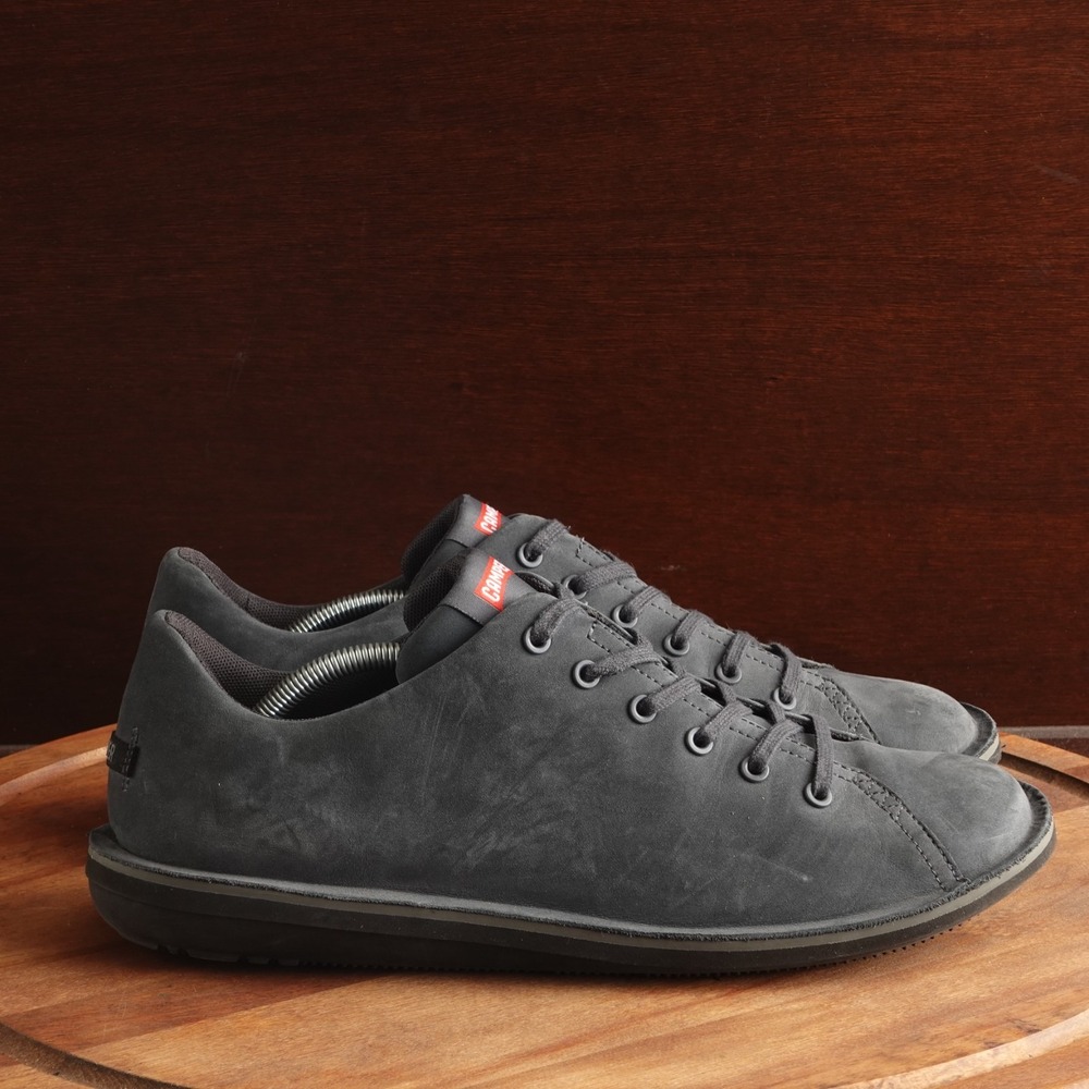Camper Sneakers Mens SZ EU 46 US 12 Gray Beetle Leather Minimalist Casual Shoes